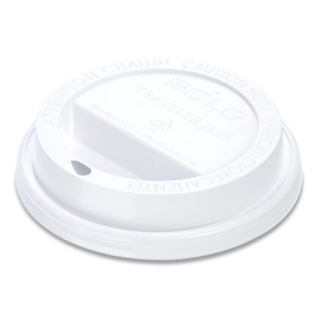 Dart Traveler Cappuccino Style Dome Lid, Fits 10 oz Hot Cups, Plastic, White, PK1000 TL31R2-0007